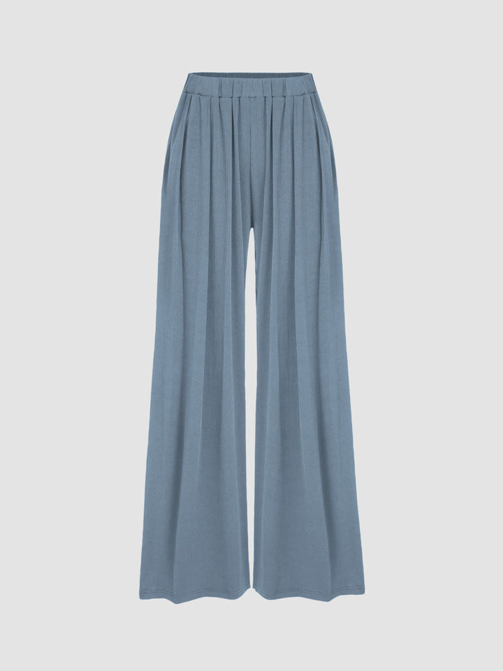 Women High-Waisted Pleated Pants Mune Fashion