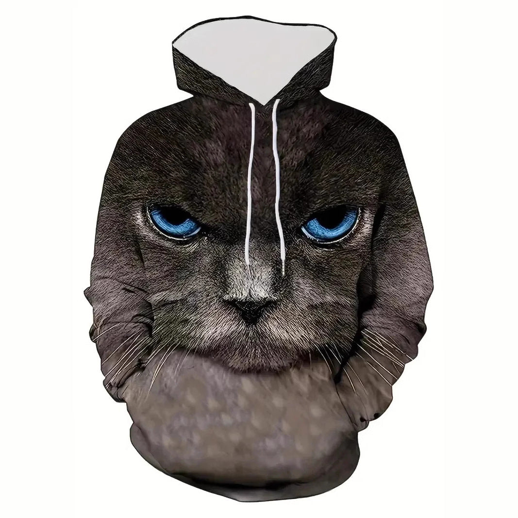 Women's Hoodie with Wolf and Butterfly Motif Mune Fashion