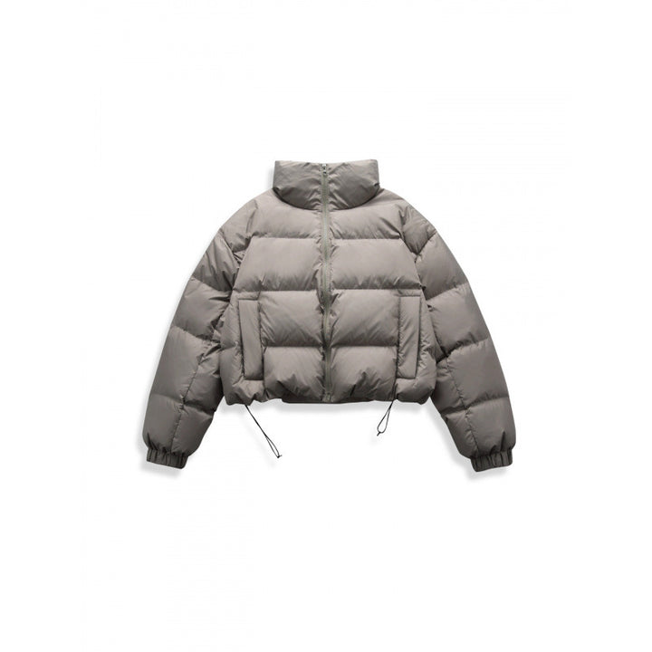 Women's short quilted winter jacket in cropped style with high stand-up collar Mune Fashion