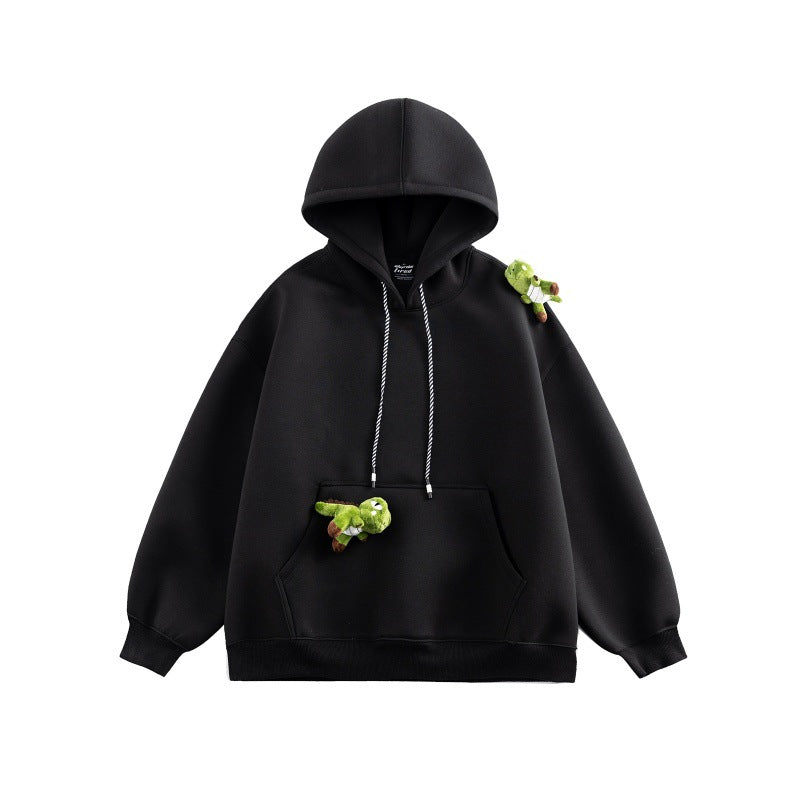 Unisex Oversize Hoodie made of French Terry with kangaroo pocket and removable plush pendant Mune Fashion