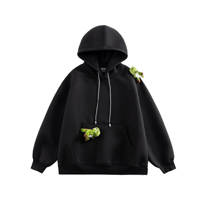 Unisex Oversize Hoodie made of French Terry with kangaroo pocket and removable plush pendant Mune Fashion