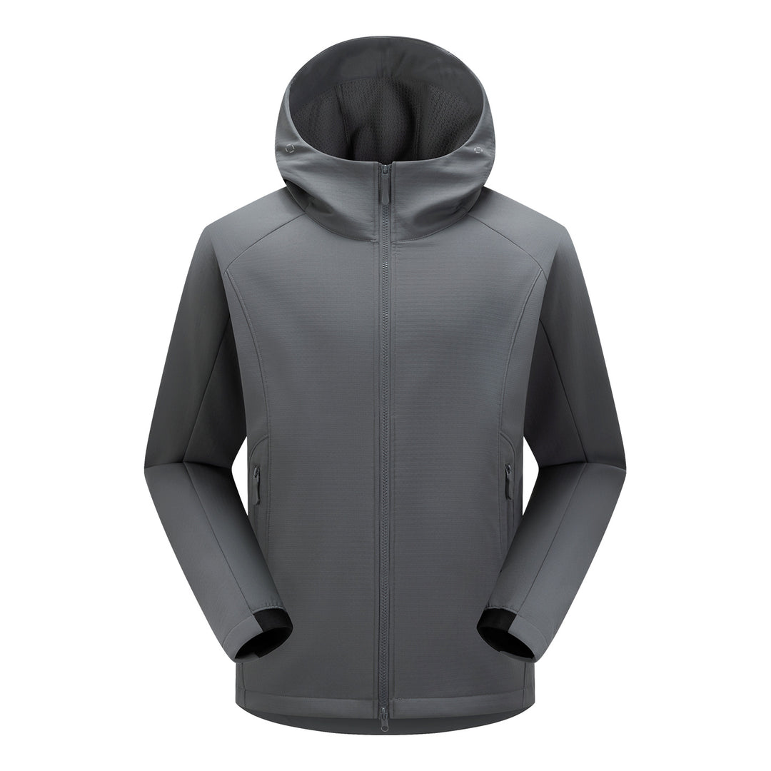Men's softshell outdoor jacket with hood, windproof membrane and ergonomic cut Mune Fashion