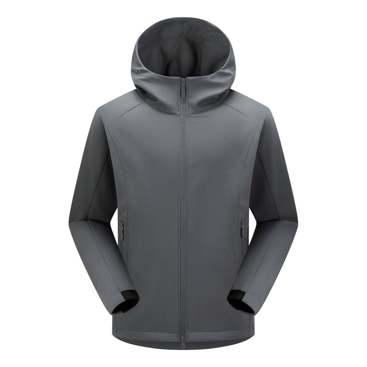 Men's softshell outdoor jacket with hood, windproof membrane and ergonomic cut Mune Fashion