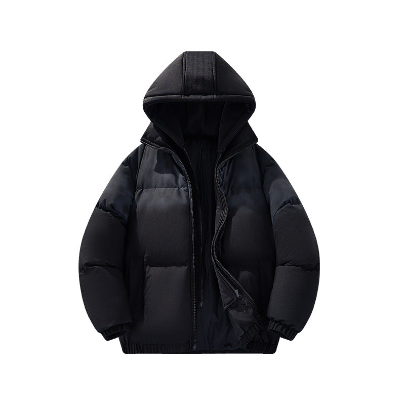 Herren Gefütterte Oversize-Steppjacke mit abnehmbarem Kapuzen‑Einsatz und Farbverlauf Mune Fashion
