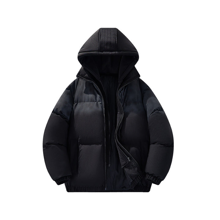 Herren Gefütterte Oversize-Steppjacke mit abnehmbarem Kapuzen‑Einsatz und Farbverlauf Mune Fashion