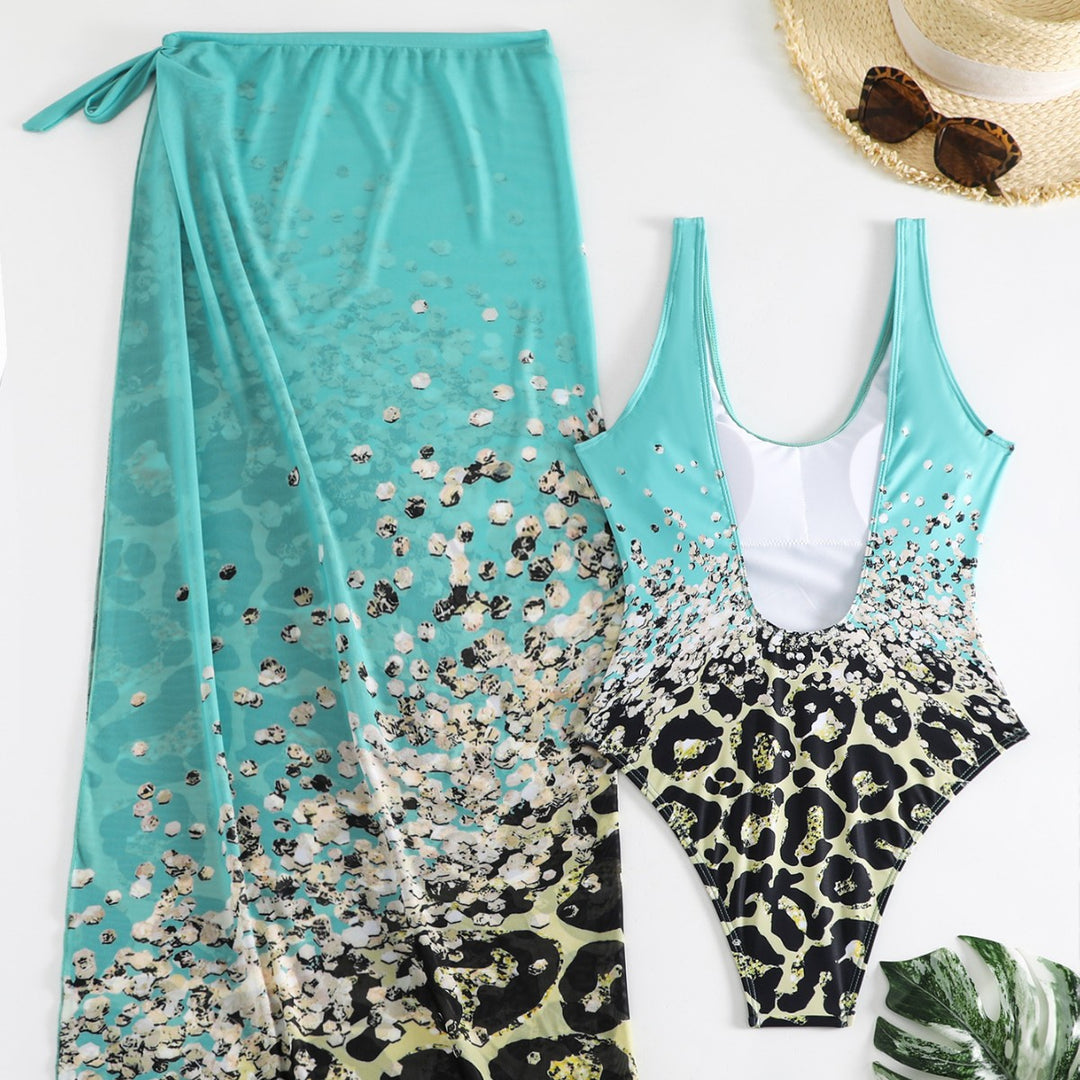 Women's two-piece swimsuit with colorful animal pattern Mune Fashion