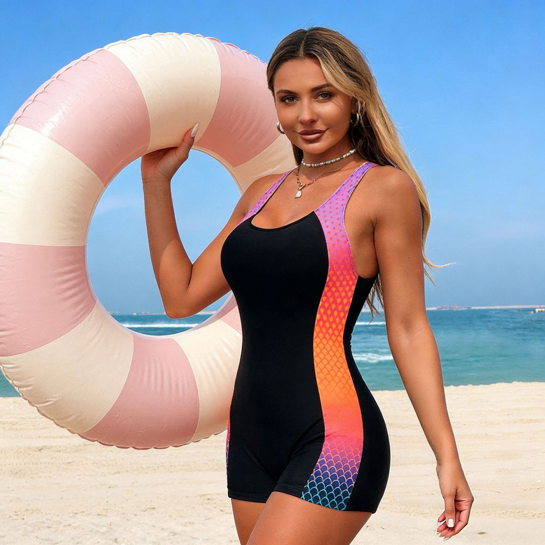 Women’s Sporty Swimsuit with Exciting Graphic Design Mune Fashion
