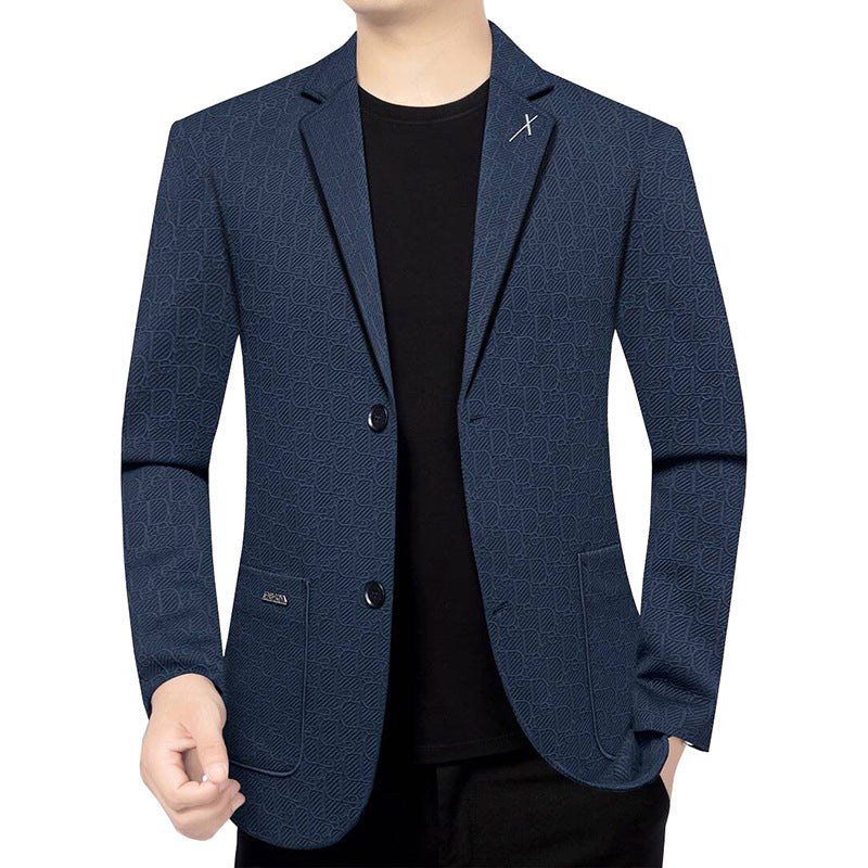 Men's Modern Single-Breasted City Blazer with Patch Pockets and Light Half Lining Mune Fashion