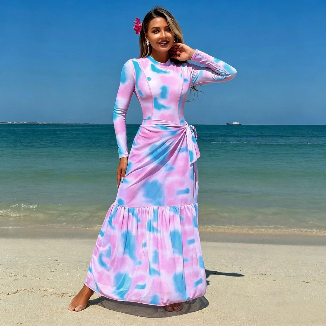 Women Long Sleeved Maxi Dress Mune Fashion