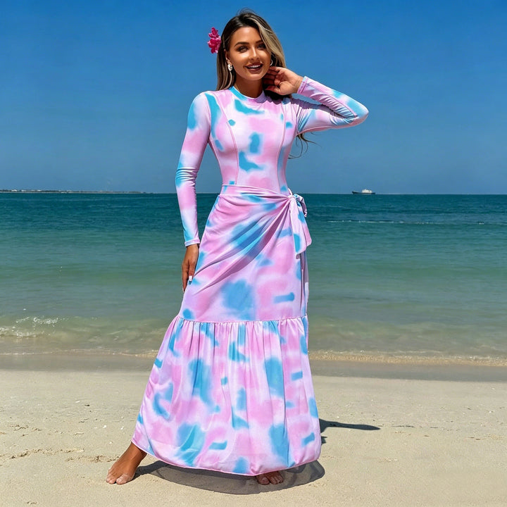 Women Long Sleeved Maxi Dress Mune Fashion