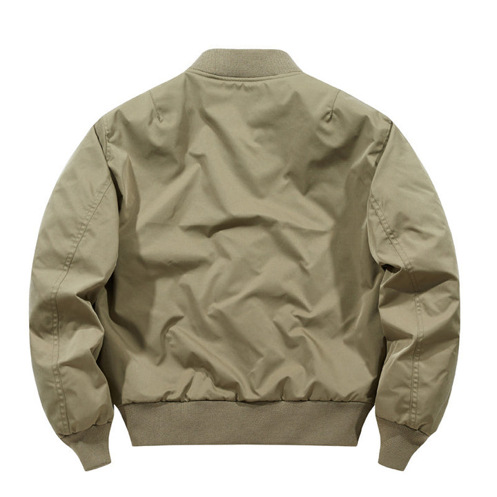 Men's Oversized Nylon Bomber Jacket with distinctive flap pockets and ribbed cuffs Mune Fashion
