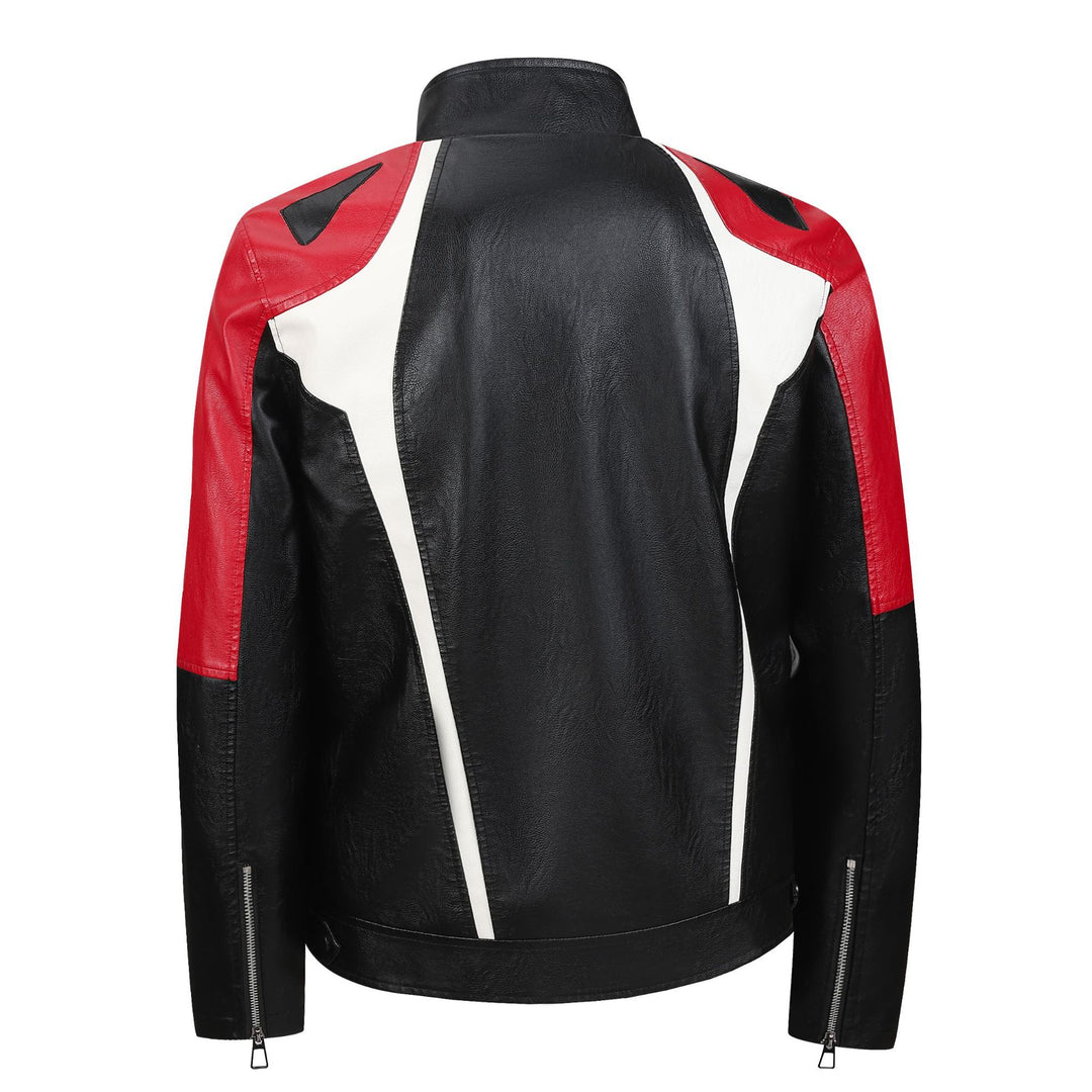 Men's Fashion Biker Jacket with Contrast Details Mune Fashion