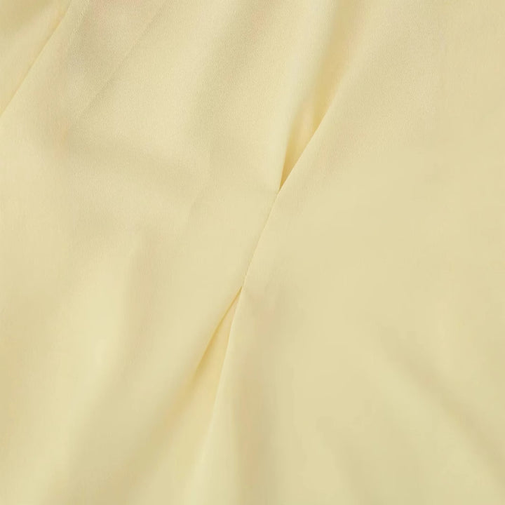 Women's feminine chiffon blouse with lacing V-neck and bell sleeves Mune Fashion