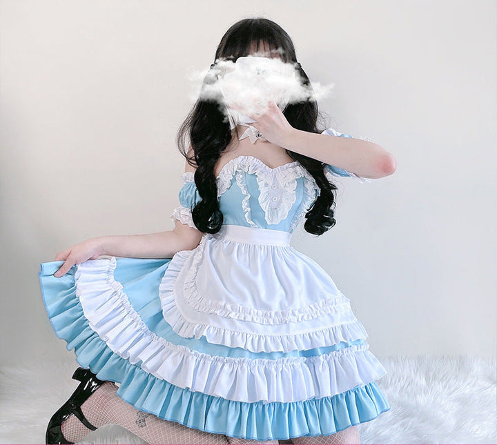 Girl's playful ruffle dress with charming puff sleeves Mune Fashion