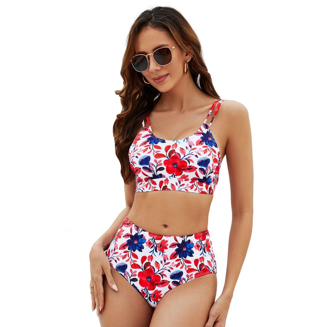 Women High-Waisted Floral Bikini Set Mune Fashion