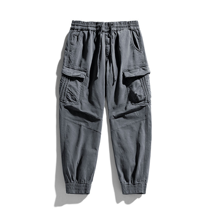 Herren Cargo-Joggerhose mit ergonomischen Kniepasse, elastischem Tunnelzugbund und großvolumigen Klappentaschen Mune Fashion