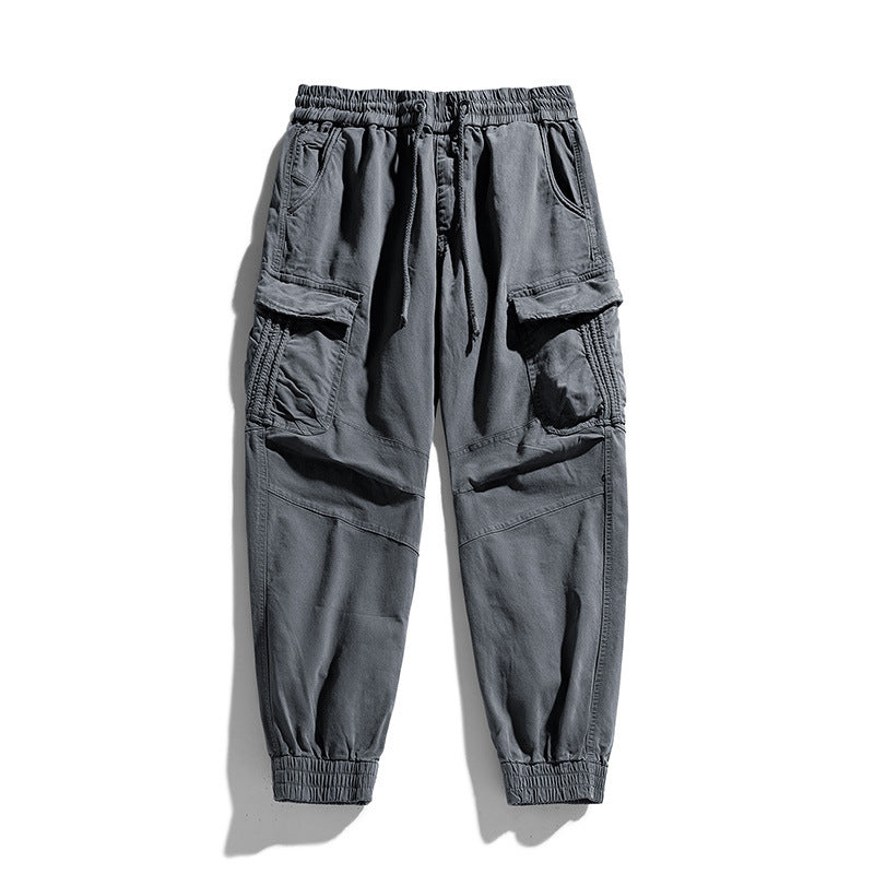 Herren Cargo-Joggerhose mit ergonomischen Kniepasse, elastischem Tunnelzugbund und großvolumigen Klappentaschen Mune Fashion