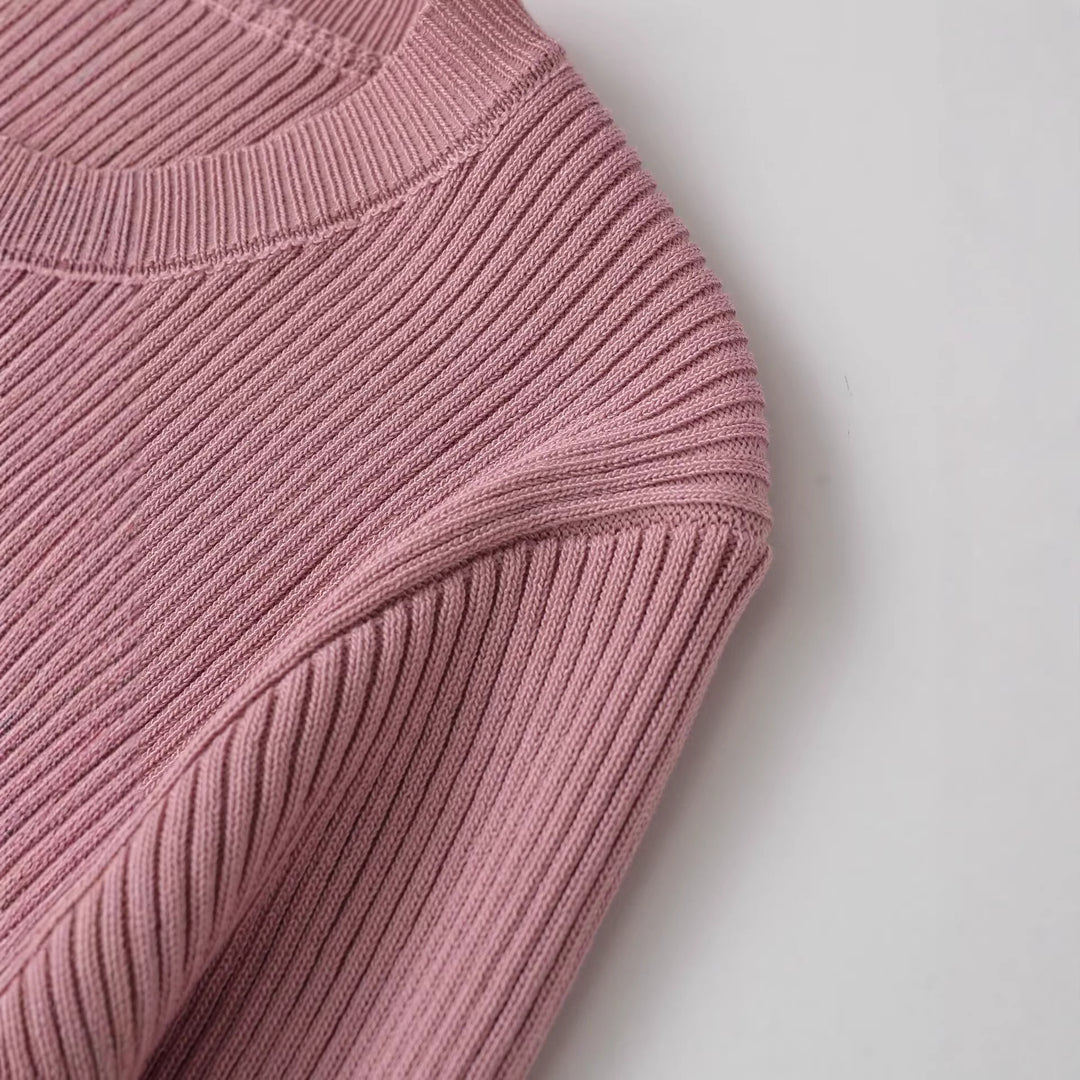 Women’s fine-knit cardigan with ribbed structure and continuous button placket Mune Fashion