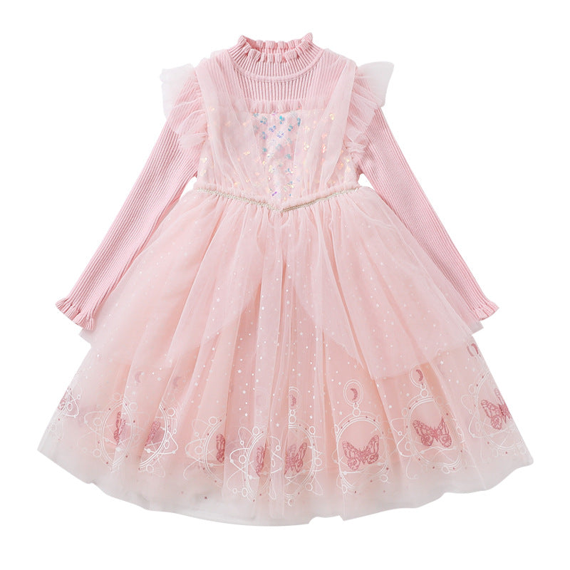 Girls Festive Dress in Princess Style Mune Fashion