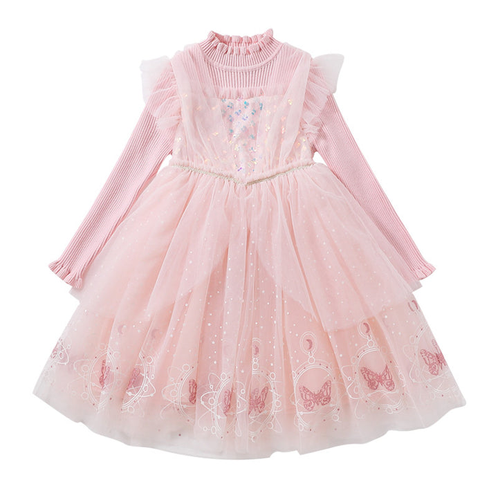 Girls Festive Dress in Princess Style Mune Fashion