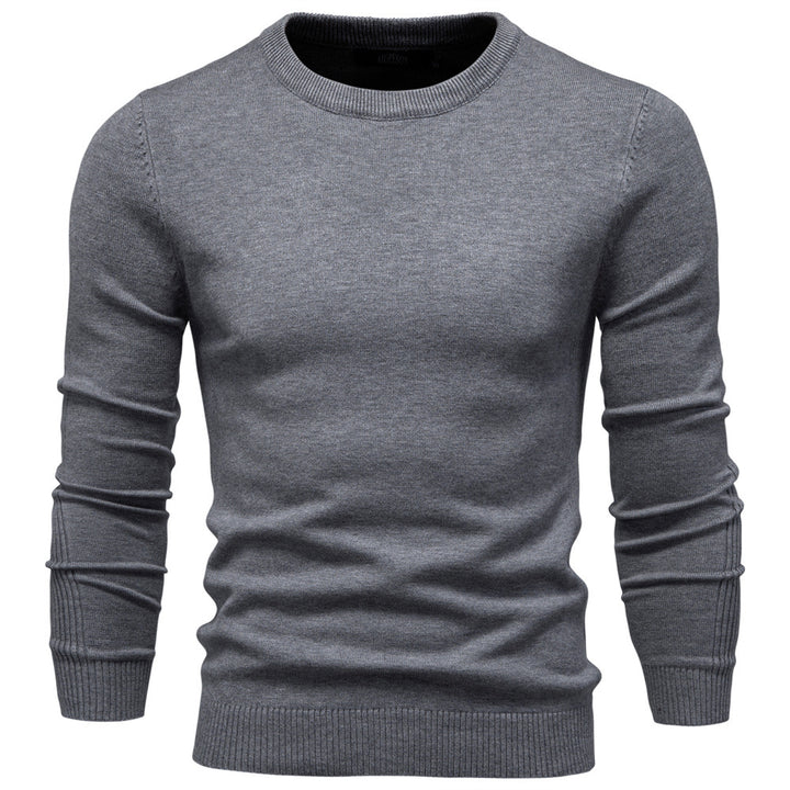 Men's nano minimalist round neck fine knit with flat shoulder seam and ribbed cuffs Mune Fashion