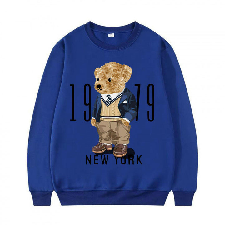 Ladies Cozy Sweatshirt with Bear Motif Mune Fashion