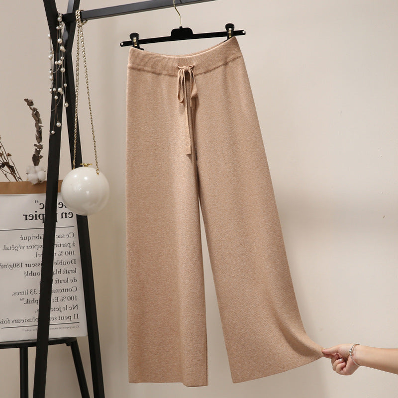 Ladies Wide Ribbed Knit Pants Mune Fashion