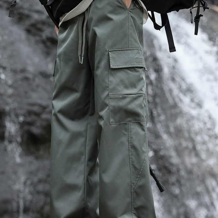 Men's Oversized Outdoor Cargo Pants with Drawstring, Large Flap and Utility Pockets Mune Fashion