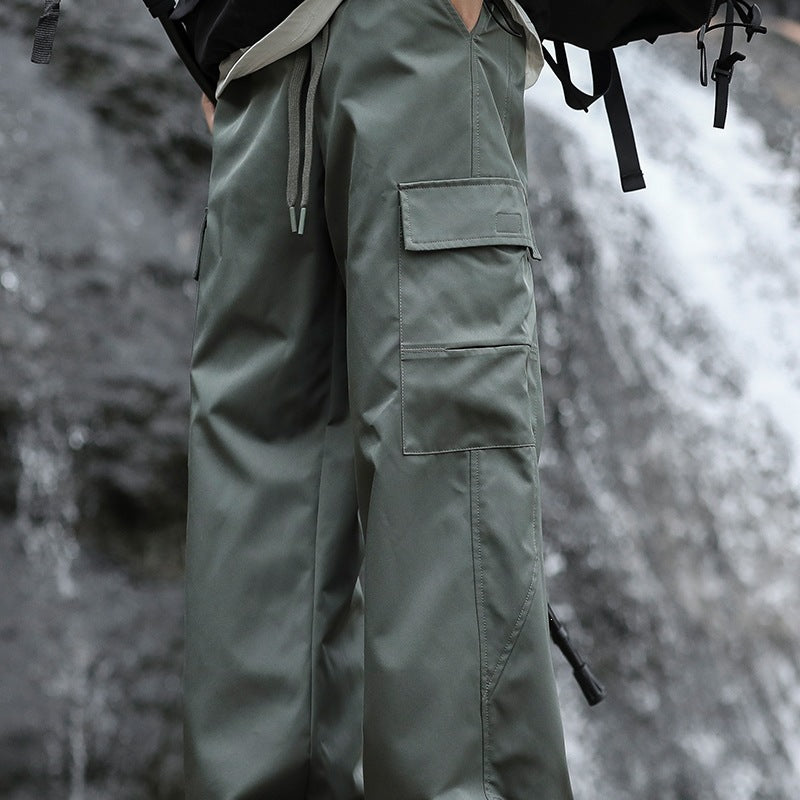 Men's Oversized Outdoor Cargo Pants with Drawstring, Large Flap and Utility Pockets Mune Fashion