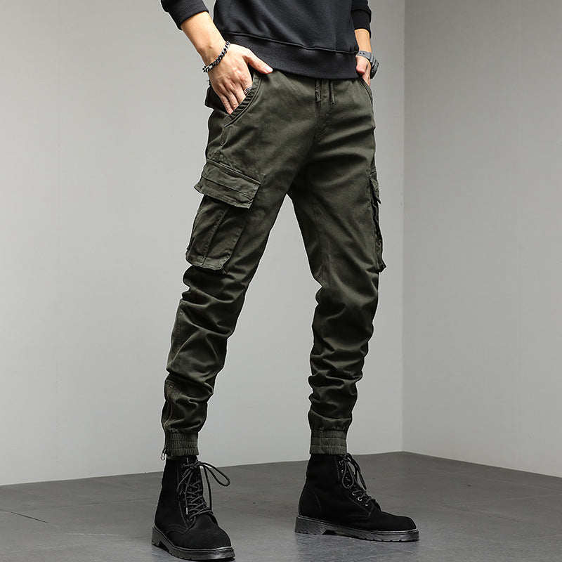 Men's Tapered Utility Cargo Jogger with Drawstring Waistband, Reinforced Knee Areas & Multiple Pockets Mune Fashion