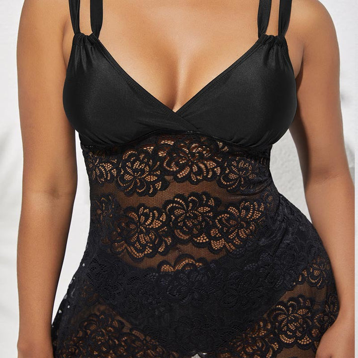 Women's swimsuit with elegant lace look and adjustable straps Mune Fashion