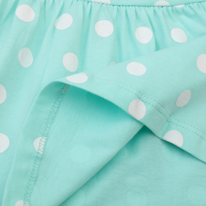 Girl Polka Dots Dress with Sweet Fawn Design Mune Fashion