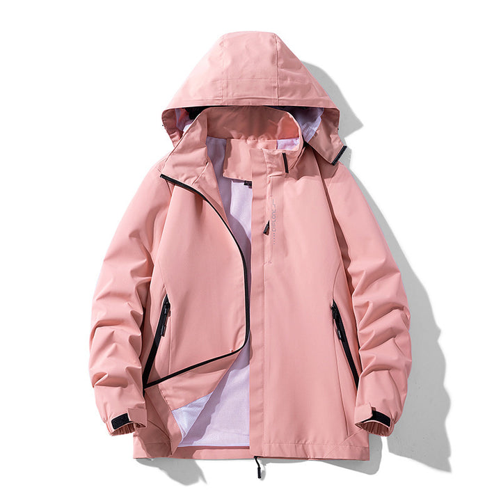 Women's waterproof outdoor jacket with breathable mesh lining, zippered pockets, and Velcro cuffs Mune Fashion