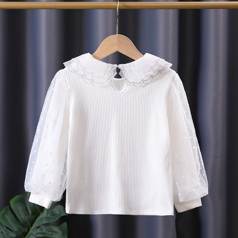 Women's cozy sweatshirt with transparent puff sleeves Mune Fashion