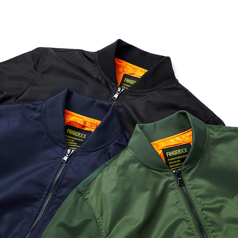 Men's flight bomber jacket made of technical nylon with ribbed cuffs and arm pocket Mune Fashion