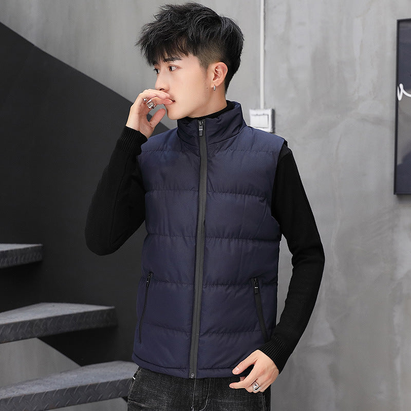 Men's quilted thermal waistcoat with stand-up collar and zippered pockets Mune Fashion