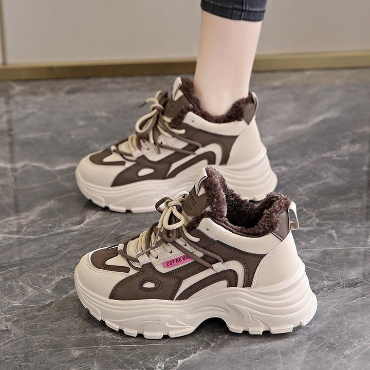 Women's Winter Sneakers with Warm Lining and Non-Slip Sole Mune Fashion