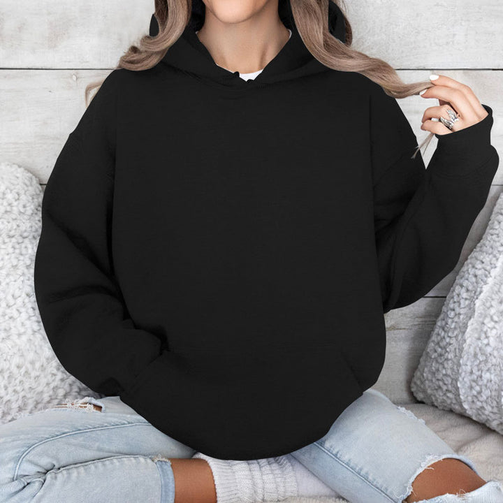 Women's Oversized Hoodie in Cozy Style with Kangaroo Pocket and Rounded Hem Mune Fashion