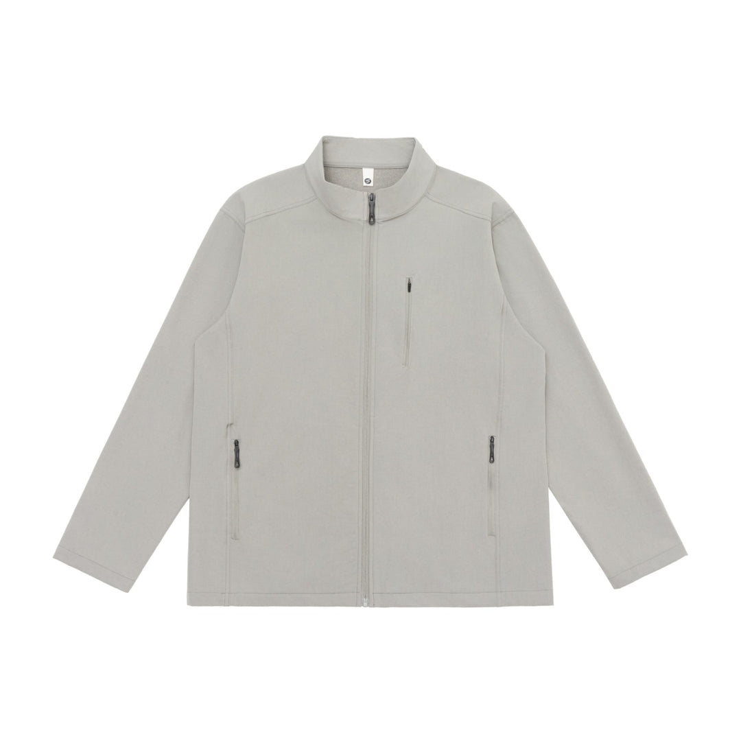 Unisex Lightweight Softshell Jacket with Stand-up Collar and Zipper Pockets Mune Fashion