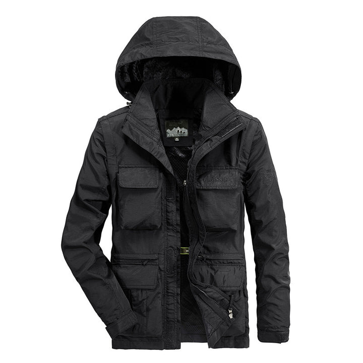 Men's field parka with detachable hood, breathable mesh lining, and versatile front pockets Mune Fashion