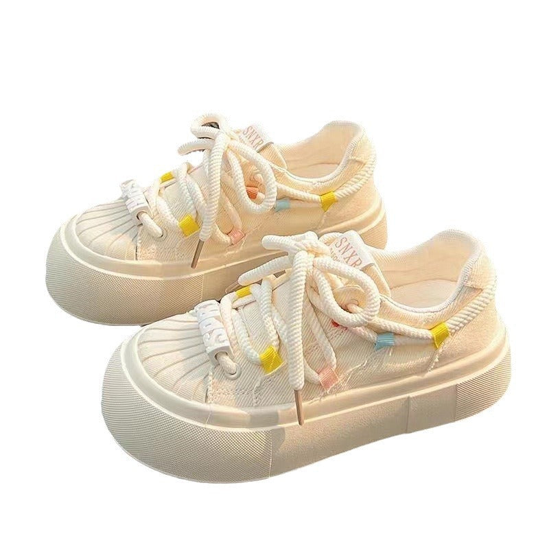 Ladies sporty leisure sneakers with elastic laces and breathable upper material Mune Fashion