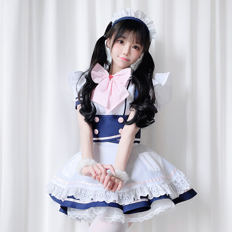 Ladies' costume dress in playful maid style with ruffles and bow details Mune Fashion