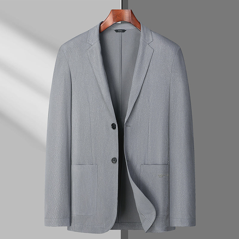 Men's Unstructured Lightweight Casual Blazer with Patch Pockets and Slim Silhouette Mune Fashion