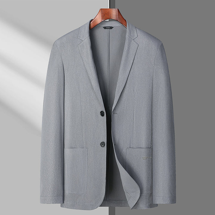 Men's Unstructured Lightweight Casual Blazer with Patch Pockets and Slim Silhouette Mune Fashion