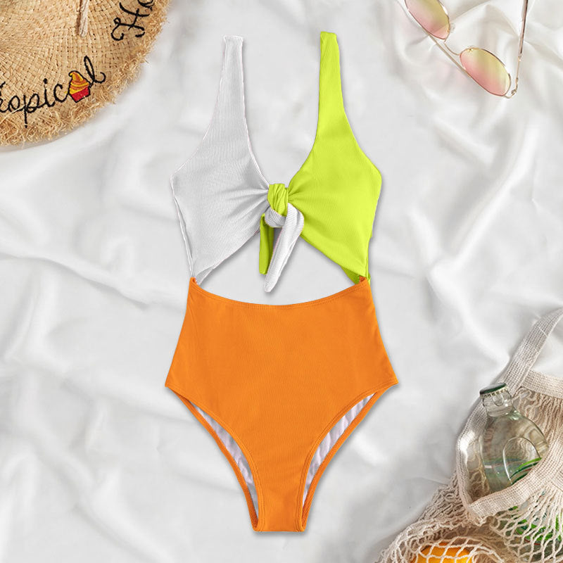 Women's Triangle Bikini Set with Adjustable Knot Design Mune Fashion
