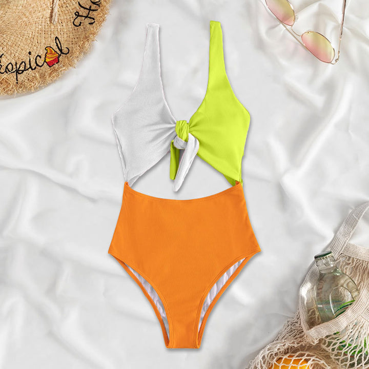 Women's Triangle Bikini Set with Adjustable Knot Design Mune Fashion