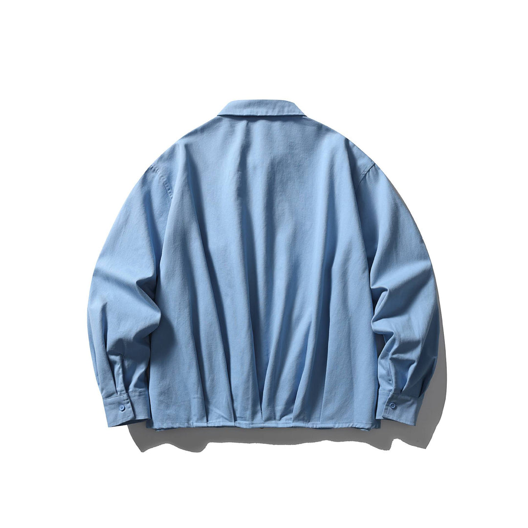 Unisex Lightweight Oversized Blouson Jacket with Half Zipper and Kent Collar Mune Fashion