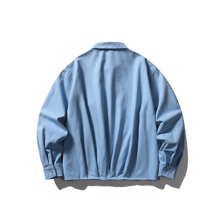 Unisex Lightweight Oversized Blouson Jacket with Half Zipper and Kent Collar Mune Fashion