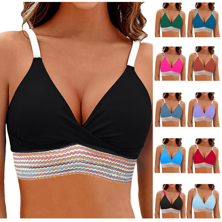 Women Wrap Bikini Top with Fashionable Pattern Mune Fashion