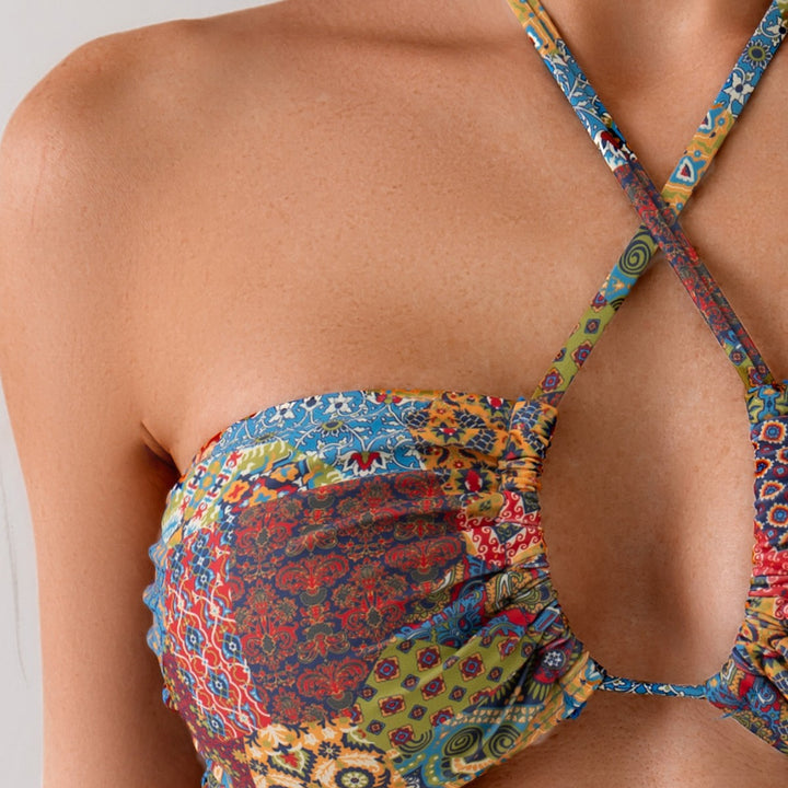 Women's Bandeau Bikini Set with sophisticated ties Mune Fashion